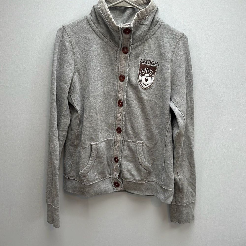 Lehigh University League Button Up Sweatshirt, Size XL
